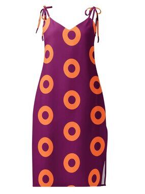 Phish Purple/Orange Donuts 'Tequila Sunrise' Slip Dress, Summer Dress